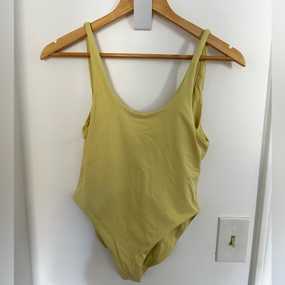 Toast Swim Yellow Scoopneck Swimsuit, One Piece, Free People, Size M